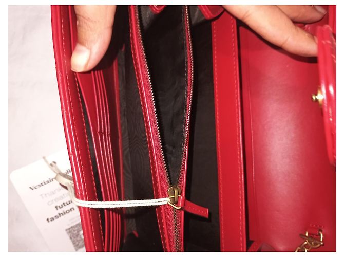 Carteira Gucci Marmont com Corrente Vermelho - vista 4