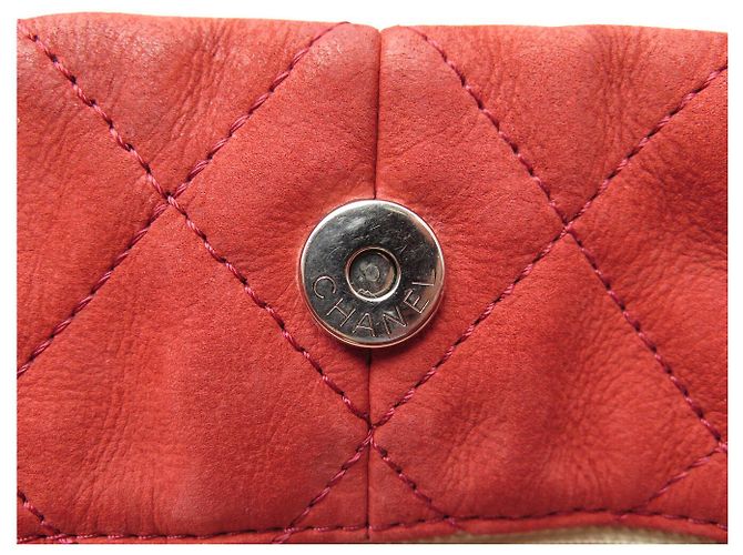 SAC A MAIN CHANEL ULTRA SOFT SHOPPING LOGO CC EN CUIR SUEDE ROUGE HAND BAG - vue 13