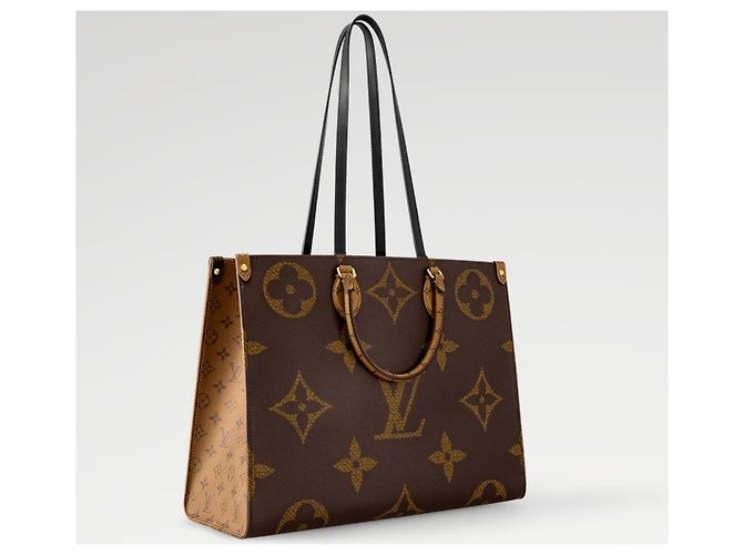 Louis Vuitton Onthego GM Bag / Giant Reverse Monogram Patterns Light brown Dark brown - view 2