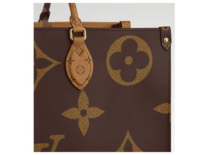 Louis Vuitton Onthego GM Bag / Giant Reverse Monogram Patterns Light brown Dark brown - view 8