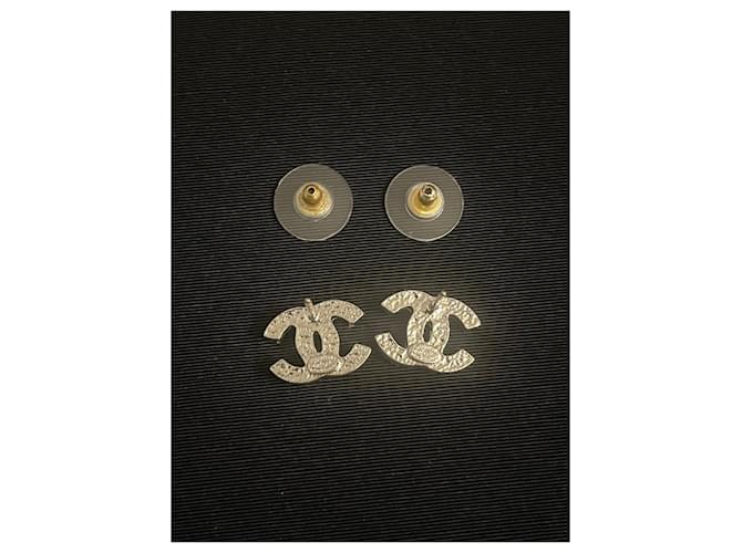 Chanel orecchini in metallo argento CC - vista 2