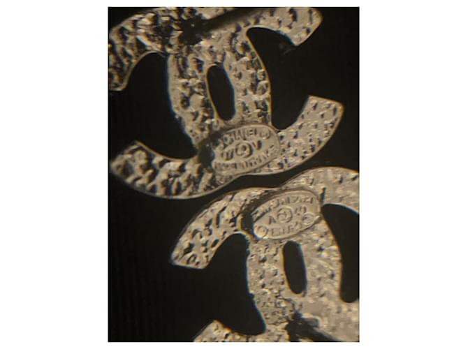 Chanel orecchini in metallo argento CC - vista 4