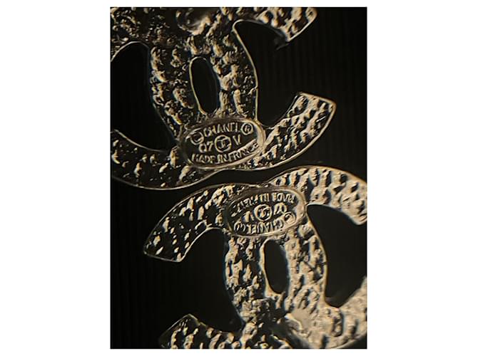 Chanel orecchini in metallo argento CC - vista 5