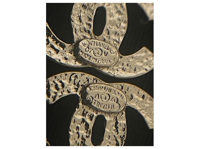Chanel orecchini in metallo argento CC - vista 6