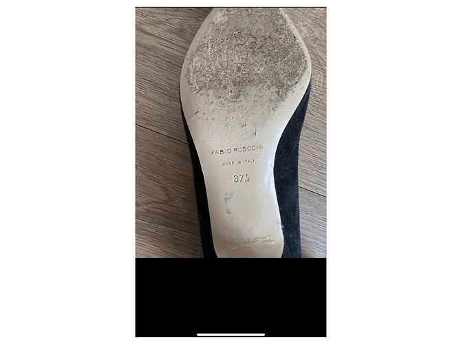 Autre Marque FABIO RUSCONI Sapatos de salto em camurça preta Fabio Rusconi Preto - vista 7
