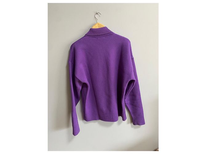 AMI Paris virgin wool sweater Purple - view 2