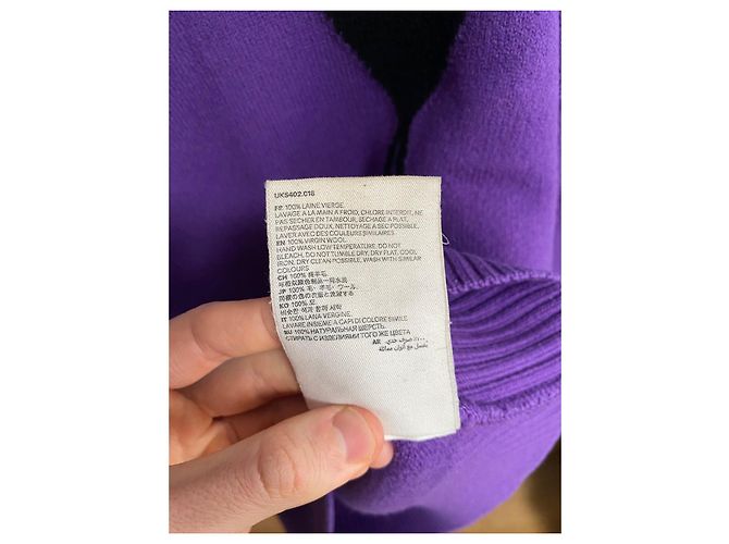 AMI Paris virgin wool sweater Purple - view 7
