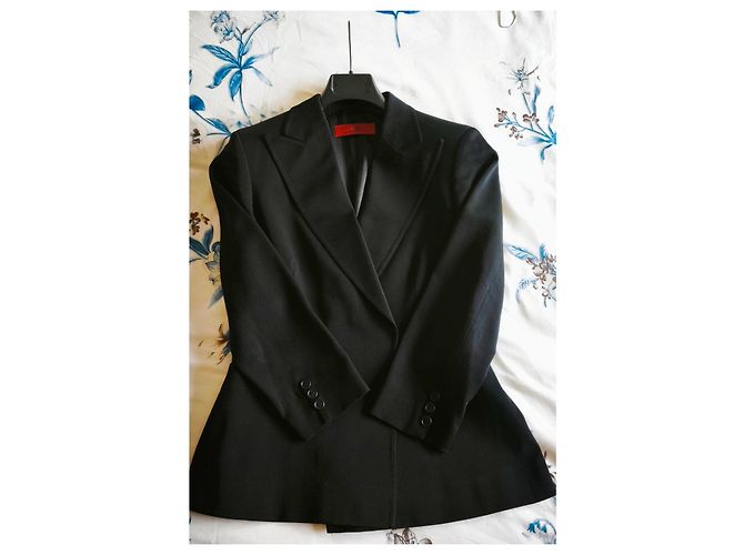 Carolina Herrera Schwarzer Blazer aus Schurwolle - Ansicht 3