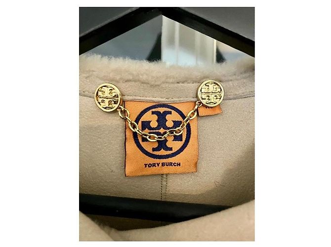 Abrigo Tory Burch de piel de oveja beige - vista 2