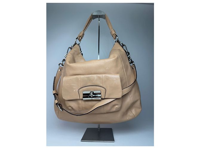 Vintage Coach 2Way Lederhandtasche Camel Kamel - Ansicht 12