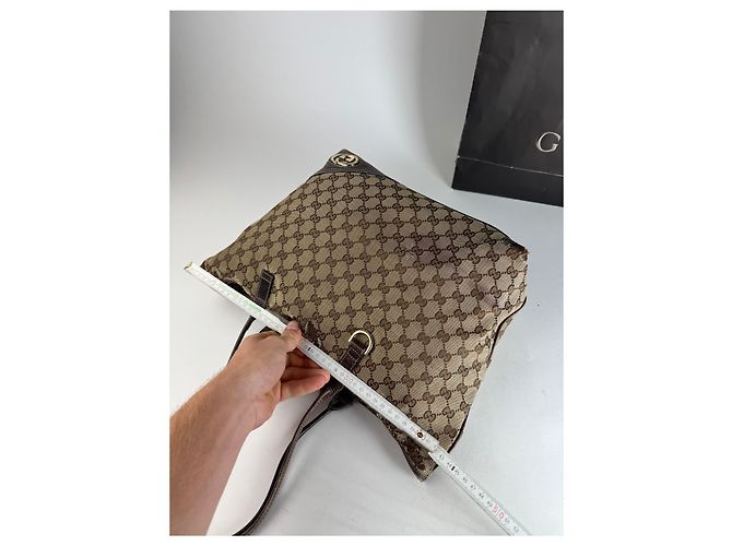 Vintage Gucci Monogram Tote Bag beige braun - Ansicht 10