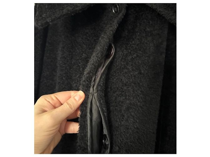 Cappotto Max Mara in lana e alpaca nera Nero - vista 10