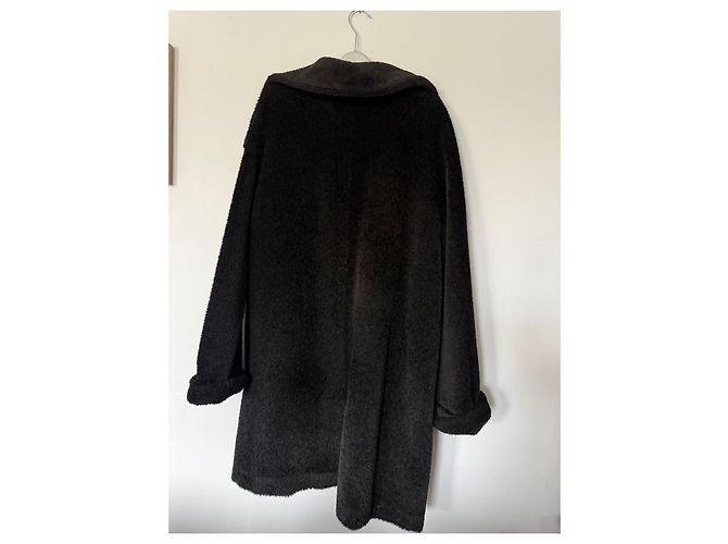 Cappotto Max Mara in lana e alpaca nera Nero - vista 2
