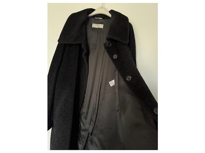 Cappotto Max Mara in lana e alpaca nera Nero - vista 3