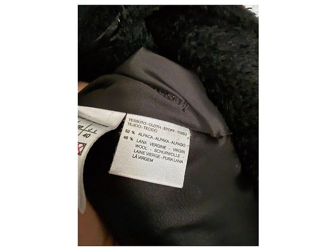 Cappotto Max Mara in lana e alpaca nera Nero - vista 5