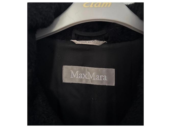 Cappotto Max Mara in lana e alpaca nera Nero - vista 9