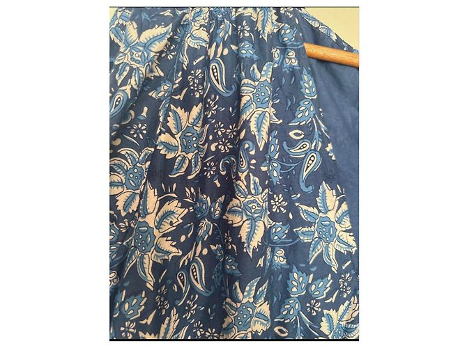 SéZane Vestido largo estampado azul Sezane Blanco - vista 6