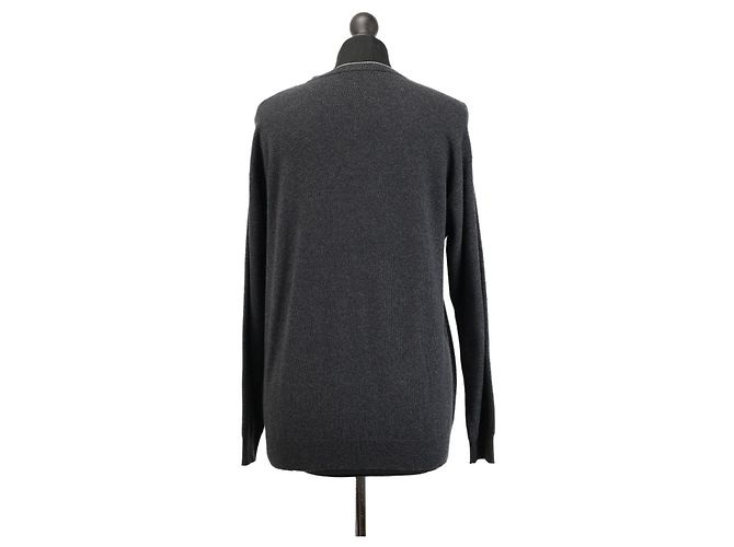 Brunello Cucinelli Strickpullover aus Cashmere Dunkelgrau Anthrazitgrau - Ansicht 2