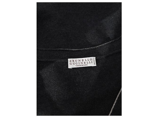 Brunello Cucinelli Strickpullover aus Cashmere Dunkelgrau Anthrazitgrau - Ansicht 3