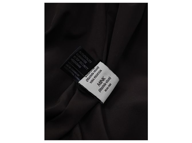 Autre Marque Cappotto con cappuccio in visone marrone - vista 4