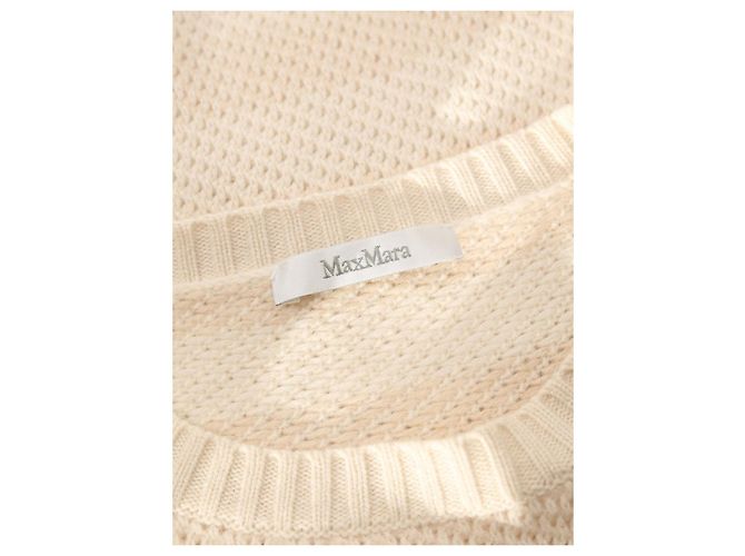 Suéter Max Mara de cachemira beige cuello redondo - vista 3