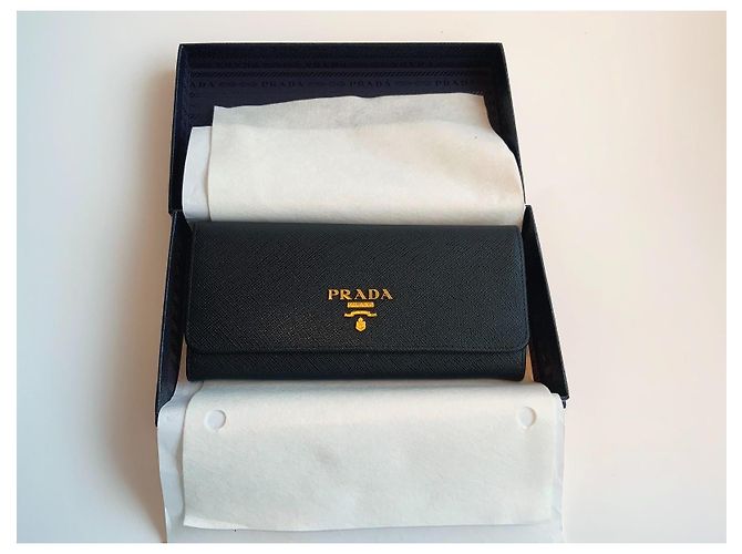 Prada Large Saffiano leather wallet Black - view 2
