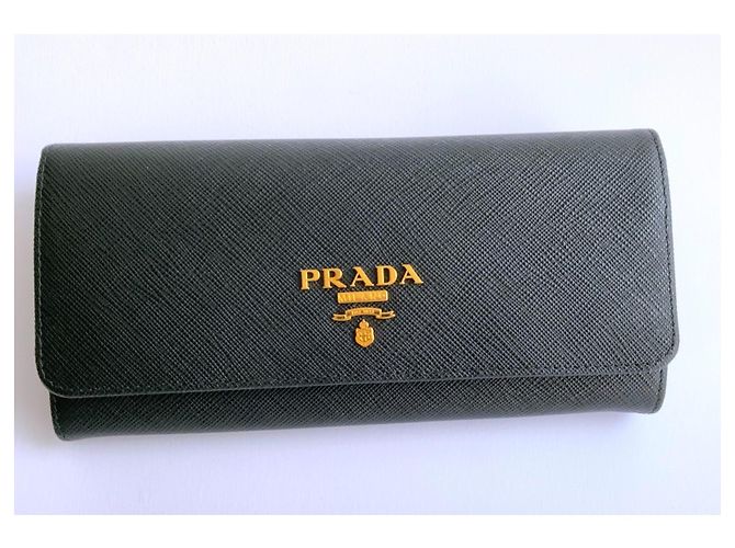 Prada Large Saffiano leather wallet Black - view 3