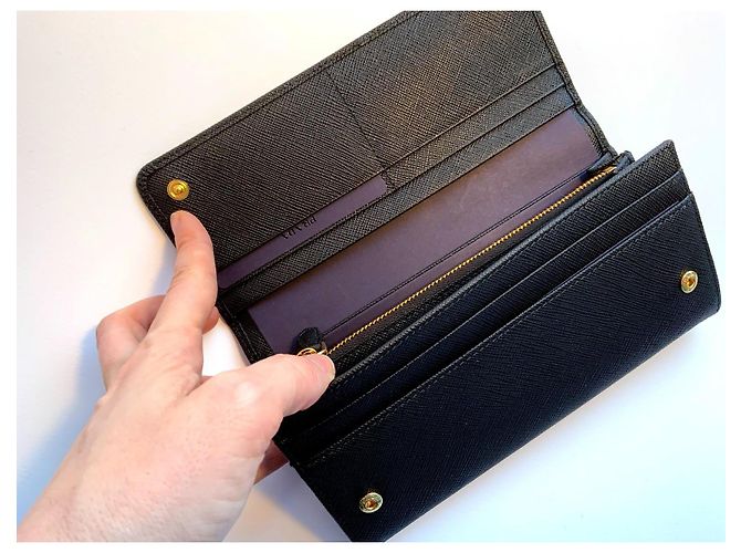 Prada Large Saffiano leather wallet Black - view 5