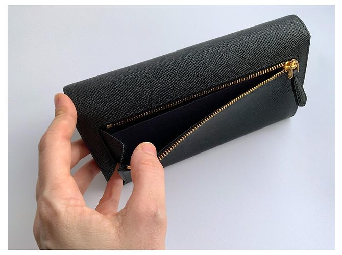 Prada Large Saffiano leather wallet Black - view 7