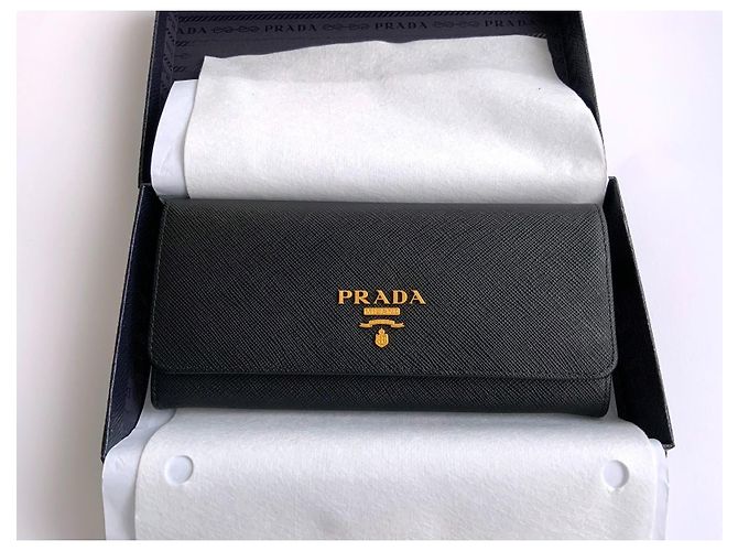 Prada Large Saffiano leather wallet Black - view 8