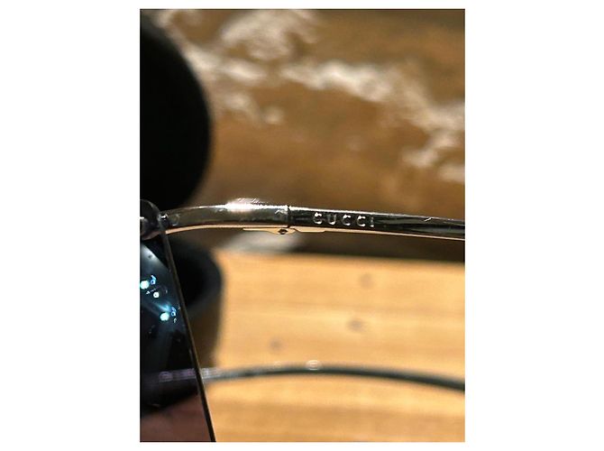 Gafas de sol Gucci de metal negro - vista 4