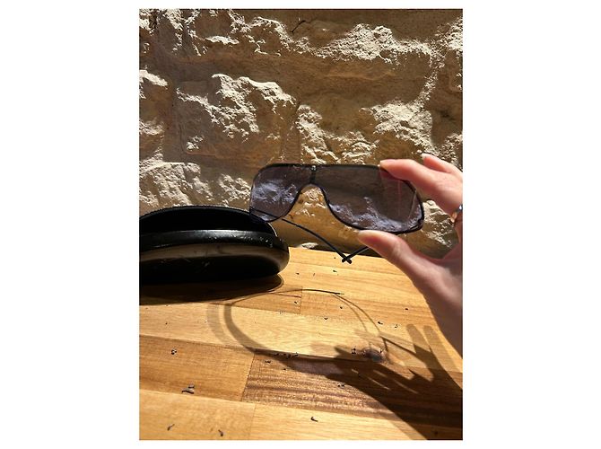 Occhiali da sole Gucci blu scuro plastica - vista 4