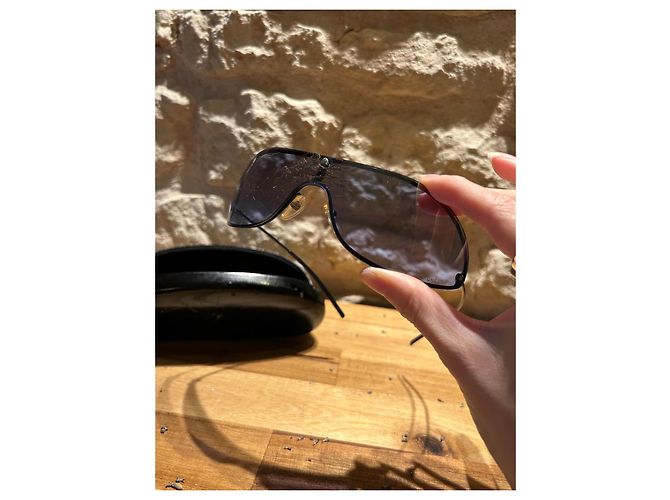 Occhiali da sole Gucci blu scuro plastica - vista 5
