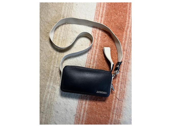 Borsa a spalla Jacquemus in pelle nera Nero - vista 2