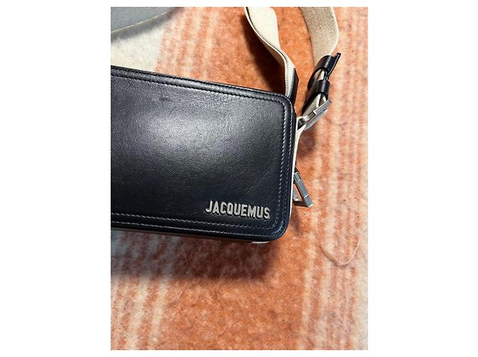 Borsa a spalla Jacquemus in pelle nera Nero - vista 3