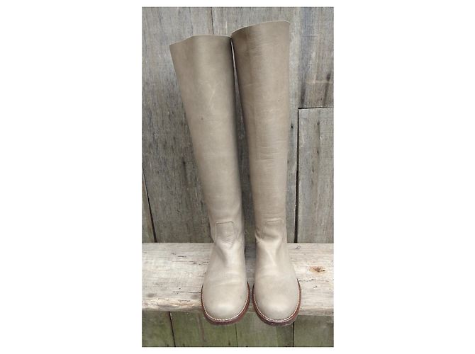 Autre Marque Botas Shabbies Amsterdam de piel beige - vista 3