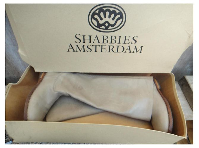 Autre Marque Botas Shabbies Amsterdam de piel beige - vista 5