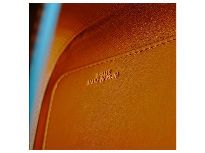 Borsa a spalla media in pelle Goya Loewe Blu - vista 11