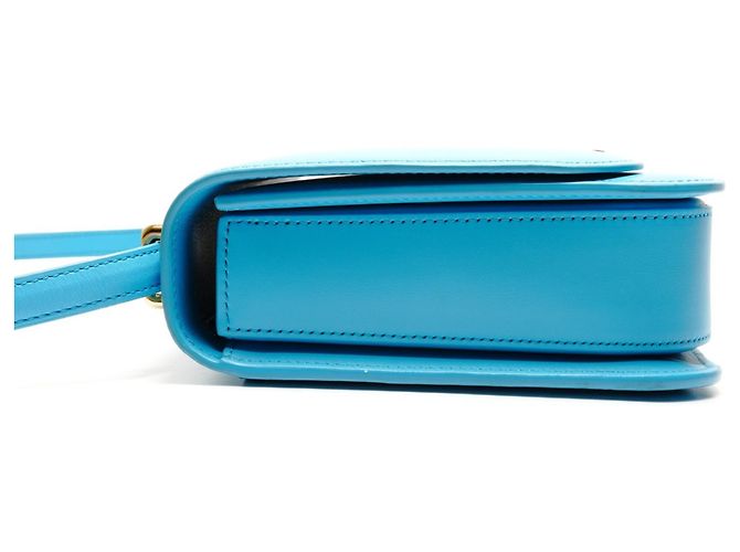 Borsa a spalla media in pelle Goya Loewe Blu - vista 3