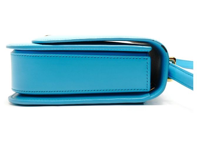 Borsa a spalla media in pelle Goya Loewe Blu - vista 4
