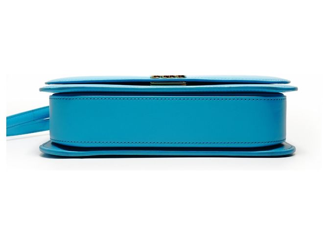 Borsa a spalla media in pelle Goya Loewe Blu - vista 7