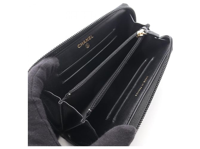 Portafoglio con zip Chanel Boy Nero - vista 3