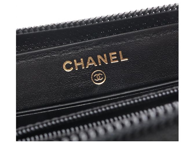Portafoglio con zip Chanel Boy Nero - vista 4