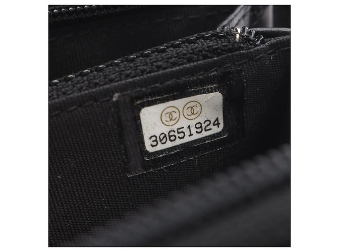Portafoglio con zip Chanel Boy Nero - vista 5