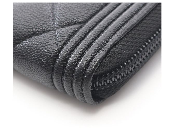 Portafoglio con zip Chanel Boy Nero - vista 6