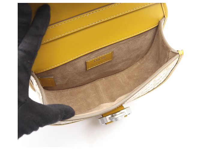 Borsa a Spalla Mini Oblique Dior GALLOP di Christian Dior Giallo - vista 3