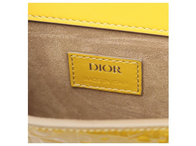 Borsa a Spalla Mini Oblique Dior GALLOP di Christian Dior Giallo - vista 4