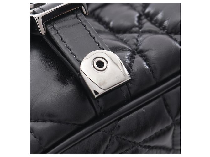 Borsa a spalla Dior CAMP Small Macrocannage di Christian Dior Nero - vista 8