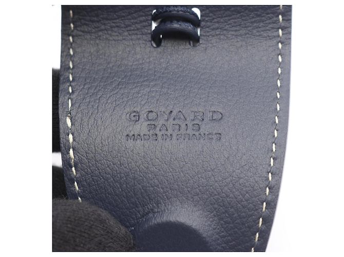 Charm per borsa in pelle blu navy Goyard - vista 3