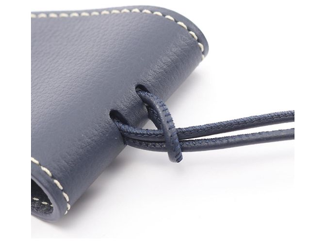 Charm per borsa in pelle blu navy Goyard - vista 4